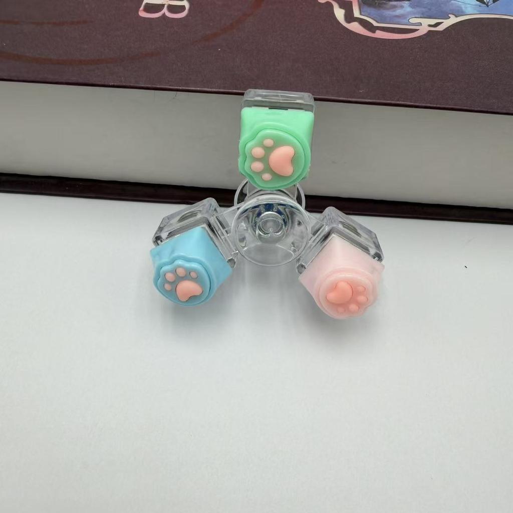 Cat Paw Keycap Keychain Fidget Spinner Mechanical Keyboard Style Stress Relief Toy Portable Keyring for Office Desk Anxiety Gift