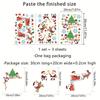 3pcs Wall Sticker Christmas Snowflake Santa Claus Christmas Tree Wave Dot Wall Sticker Door Head Decoration Self Adhesive Wall Sticker