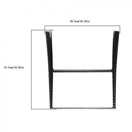 ABS Black Interior GPS Navigation Frame Trim Cover Fit For Nissan 350Z 2003-2009