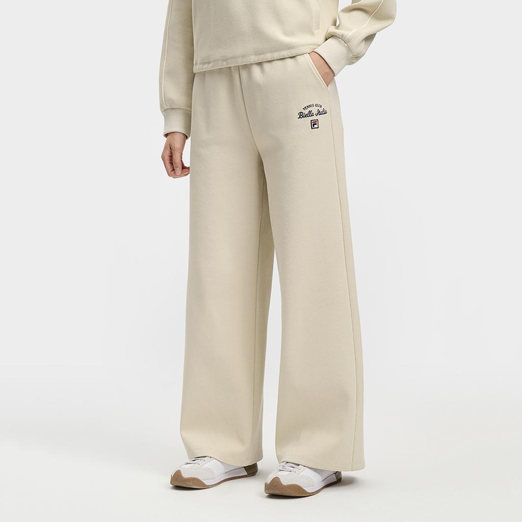 Fila Tennis Fashion Simple Classic Retro Casual Loose Comfortable Knitted Sports Pants Women Bottoms Peach A11W613603FBG
