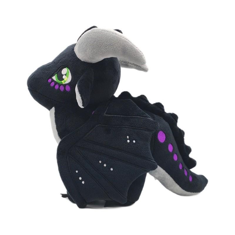 Wings of Fire Toys Dragon Plush Toy Soft Stuffed Animal Cool Black Dragon Decor Merch Special Gift for Kids Boys Girls Age