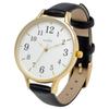 FIELD WORK FAGRA analog ladies watch synthetic leather band leather watch simple thin light cute casual everyday use black MKL3026-4 BK
