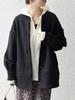 Ships Any Web Exclusive Machine Washable Cardboard Cocoon Collarless Coat 724160025 Black One Size