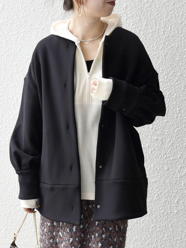 Ships Any Web Exclusive Machine Washable Cardboard Cocoon Collarless Coat 724160025 Black One Size