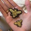 10 Buc. Patch Albina Broderie Aurie Reparare Desene Animate Insectă Aplicație DlY Haine Accesorii Decor Cusut
