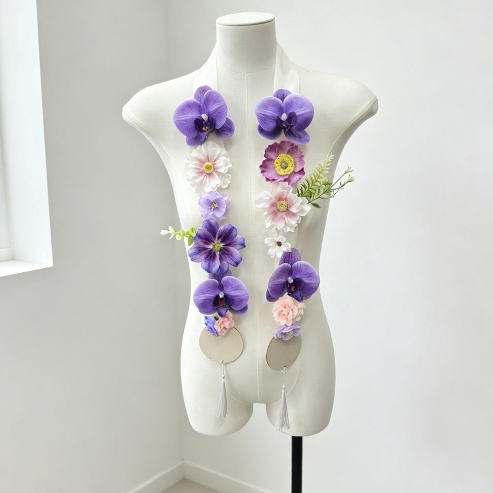 Silk Fabric Satin Flower Sash Satin Fabric Artificial Floral Garland Party Decoration