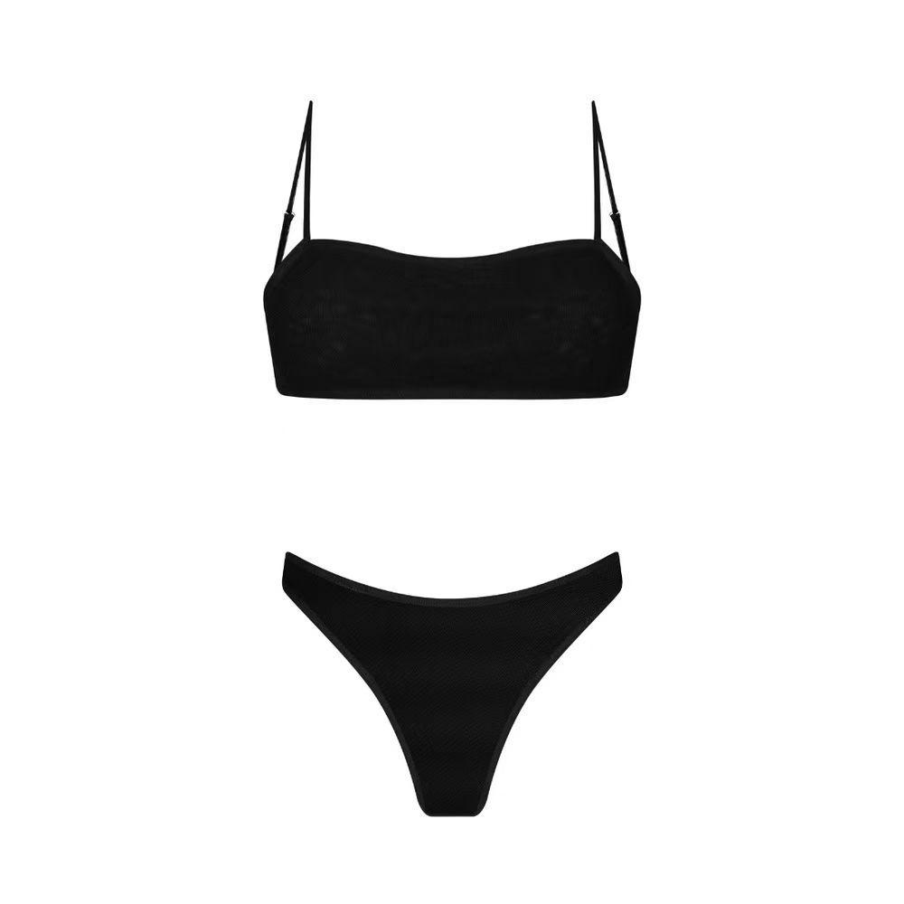 2024 Trendy Sheer Tie-Up Tan Line-Free Women's Bikini Swimsuit
