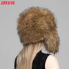 JERYAFUR Women Ushanka Trapper Winter Hat, Thick Faux Fur Ear Flap Warm Ladies Cap for Snowy Cold Outdoor Weather