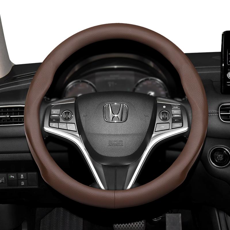 For Honda 37-38.5cm Round Steering Wheel Cover Ultra-Thin Micro Fiber Leather Accord HRV CRV Elysion Inspire ZRV Odyssey TSX CRZ