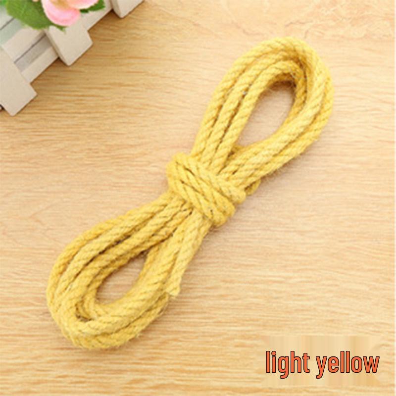5mm Colored Sisal Rope for Cat Tree DIY, Handmade Hemp Rope for Ornaments, Tube Wrapping, and Flower Pot Decoration