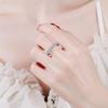 S925 Sterling Silver Moissanite Stackable Ring for Women, 2.2 Carat Platinum-Plated High-End Design