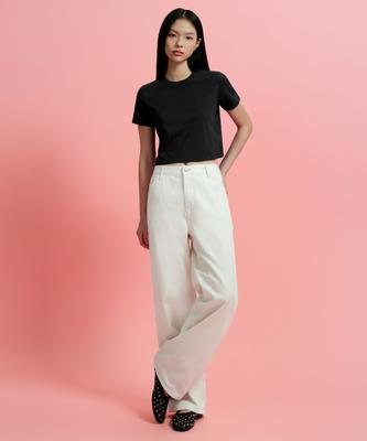 MUSINSA STANDARD WOMAN Women'S Denim Wide Carpenter Pants [Cream]