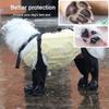 Breathable Dog Rain Boots Adjustable Pets Paws Protector Easy To Use Dog Suspender Boots  Walking