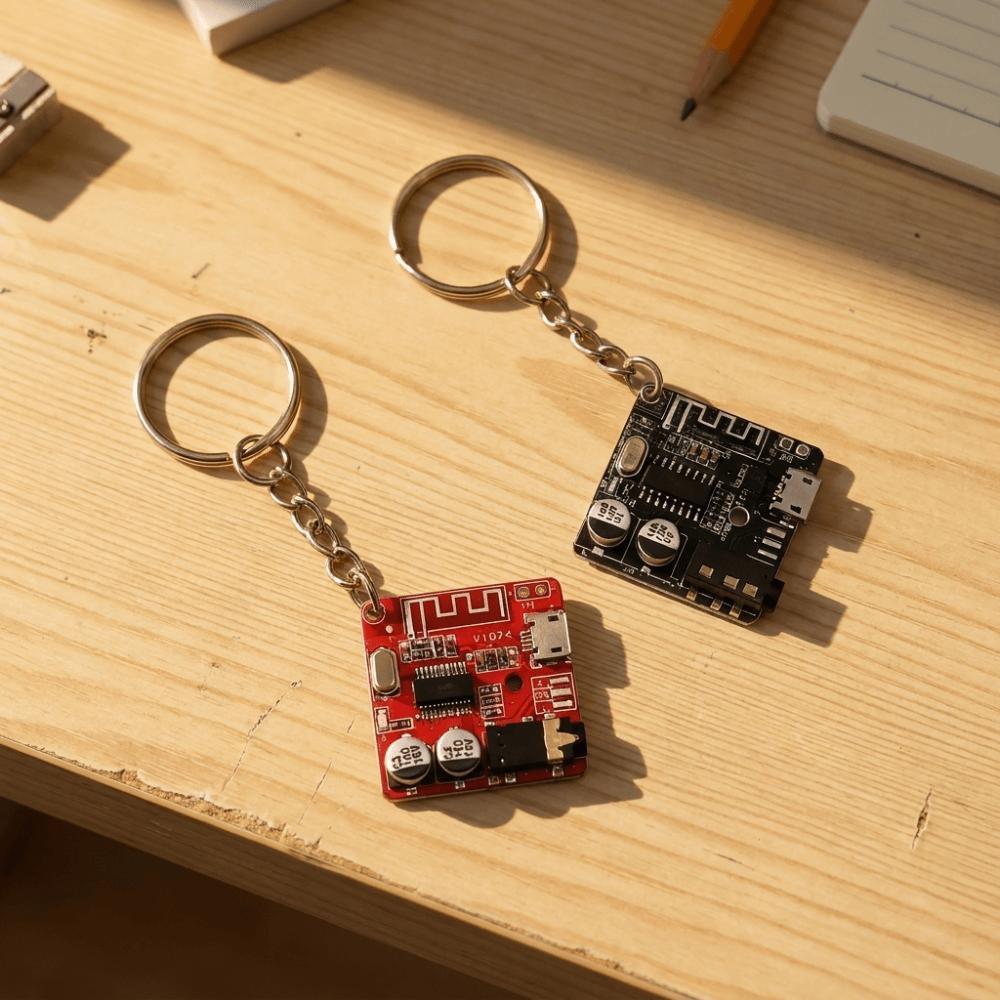 Personalized Electronic Component Key Fob Real PCB Tech Key Holder Crossbody Bags