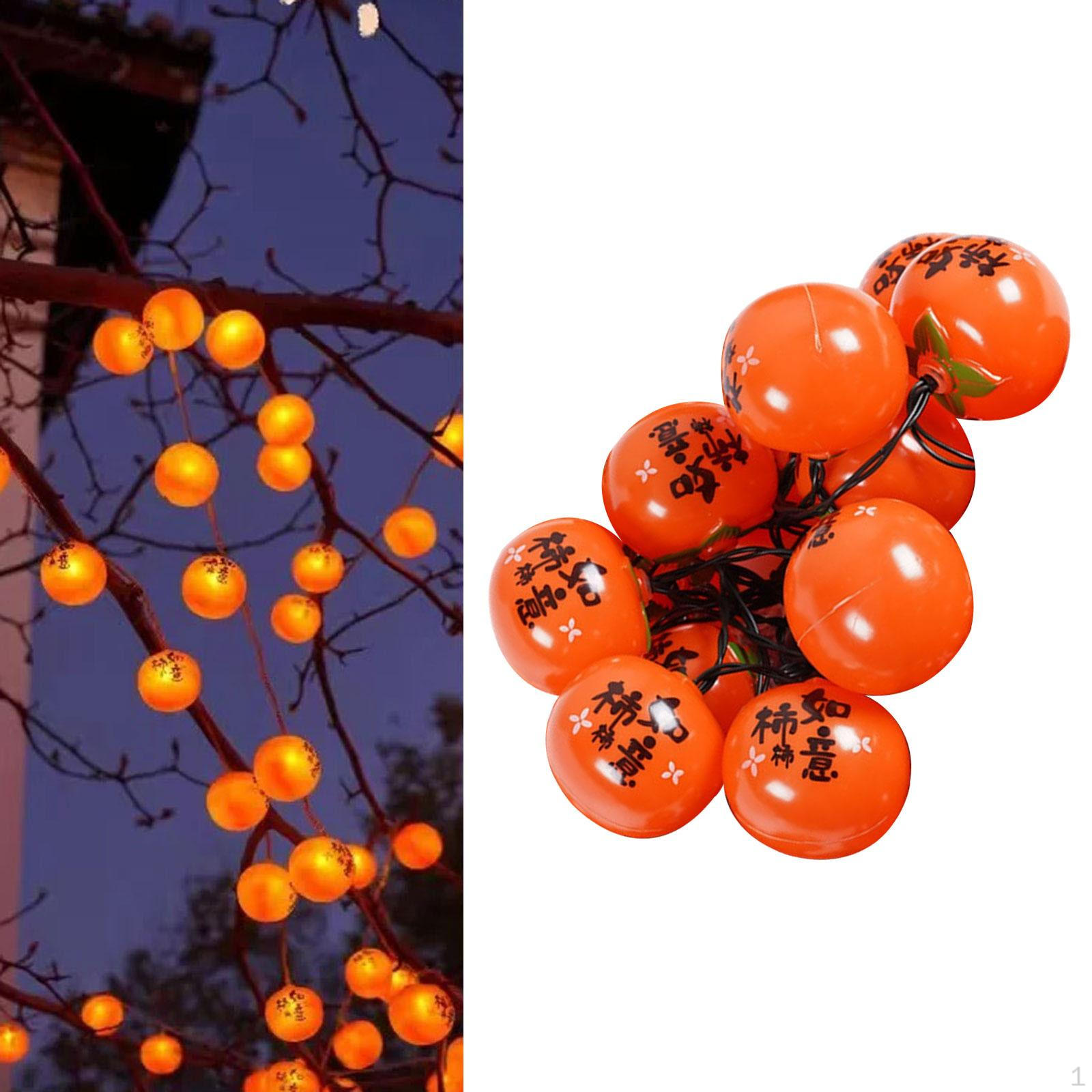 

Persimmon String Light Chinese Year Decor Decorative Hanging for Home Yard Holiday 1.5meter 10 led