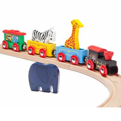 Maxim Ahşap Ray Seti Serisi Hayvan Treni
