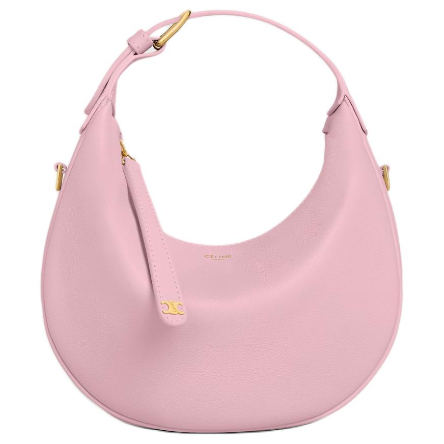 

Celine Teen Lulu Triomphe Metal Accessory Letter Print Grainy Calfskin Shoulder Tote Bag Women handbags Dirty-Pink 120723ENY-24DP Basic Set (Bag+Dust Bag)