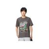 Li-Ning Anti-Wu Herbs And Warriors Series Letter Print Round Neck T-Shirt Men Tops Asphalt-Grey AHSS731-5
