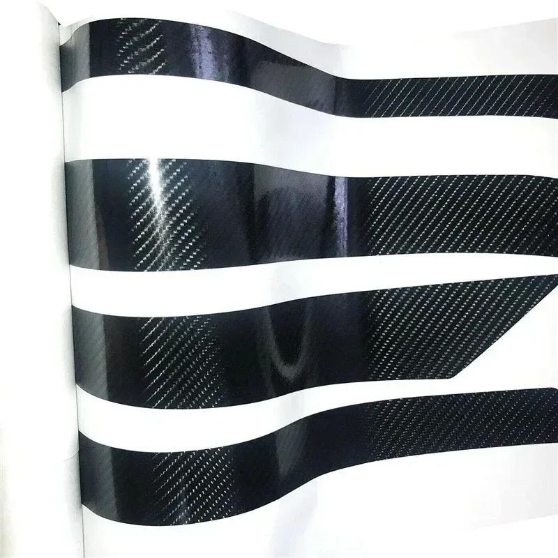 8 Pcs/Set Car Front Bumper Grilles Decal Stickers For Honda Civic 10th 2016-2018 Carbon Fiber Texture Decoration Sticker Trim