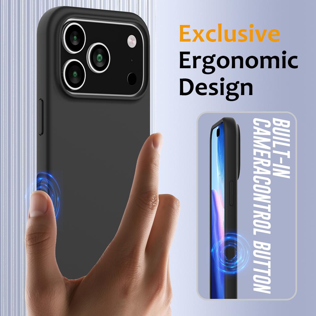 Für iPhone 17 Pro Max Hülle Kompatibel mit MagSafe Sturzsicher Flüssigsilikon Handyhülle