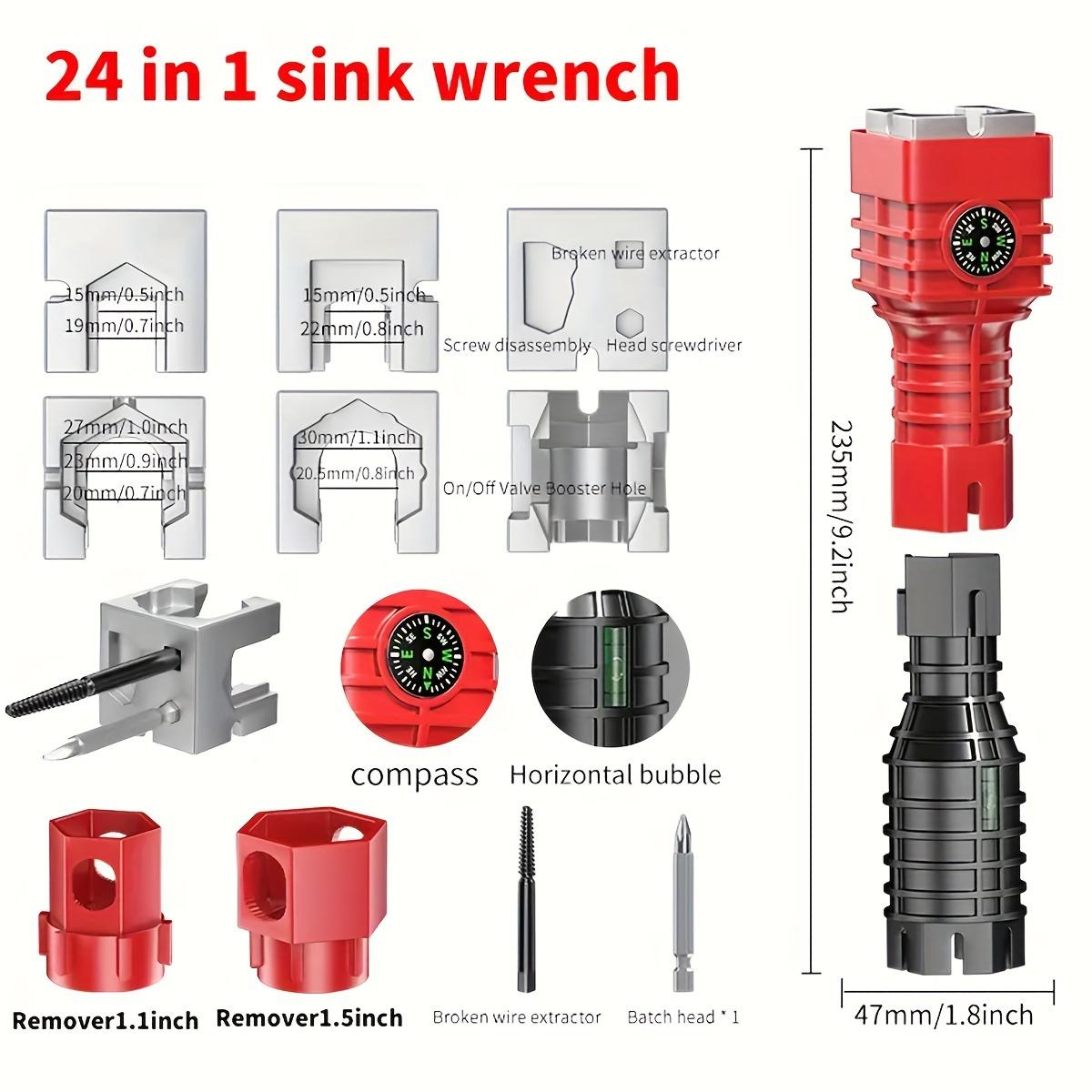 

1pc Bathroom & Kitchen Faucet Repair Tool Set - 24-in-1 Flume Wrenches