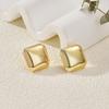 European and American jewelry ins niche design sense heavy industry metal stud earrings fashionable gold light luxury versatile earrings