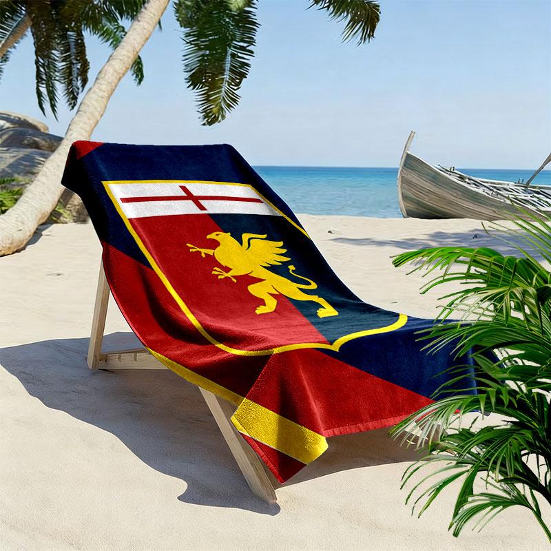 Genoa CFC Poster Beach Towel, Large Soft Quick Dry Towel for Beach Camping Swimming