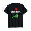 I Love Dinosaurs Heart Reptile Dinosaurier Liebhaber T Shirt Vintage Fashion Versatile Casual Graphic Breathable