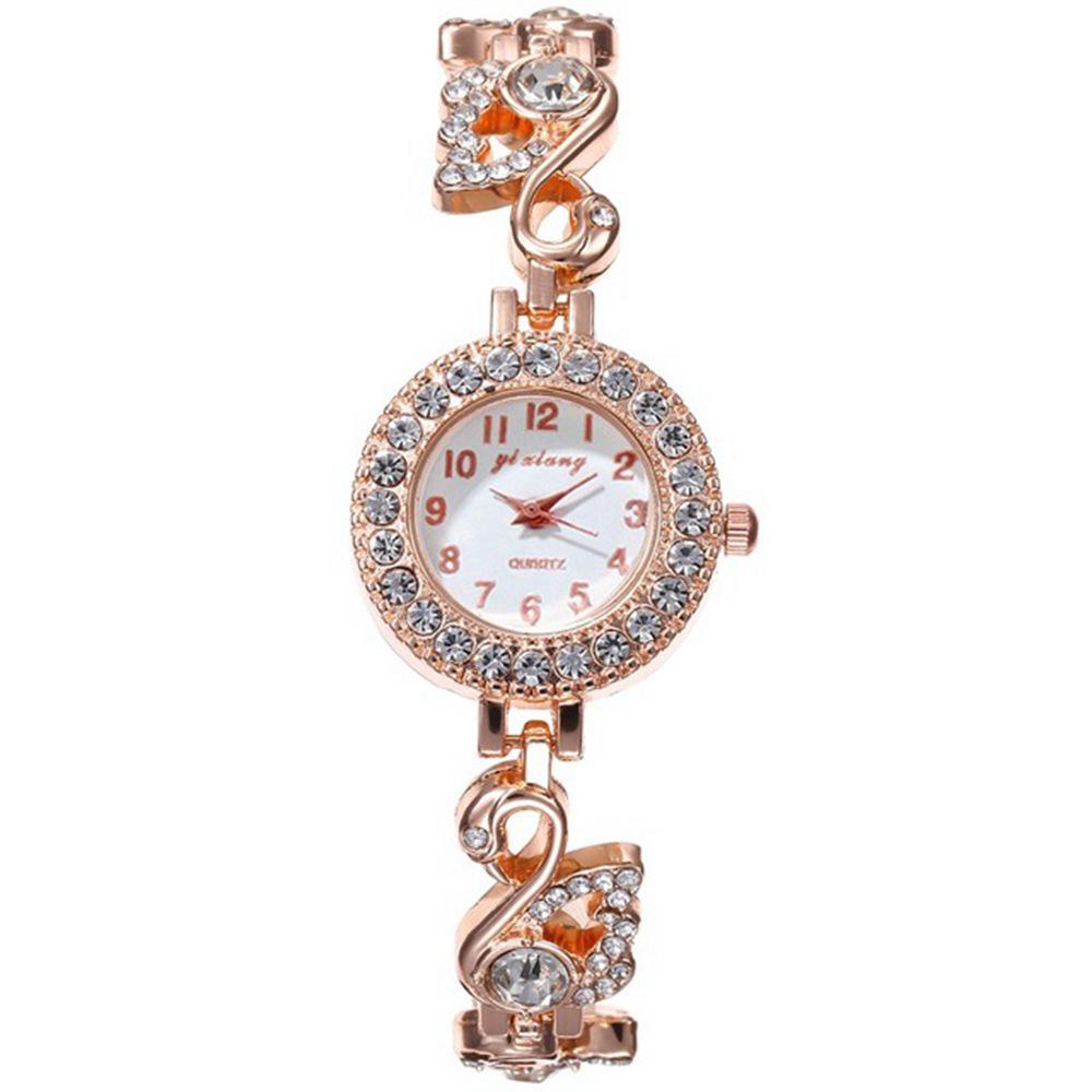 Luxury Rhinestone Swan Women's Quartz Wristwatch