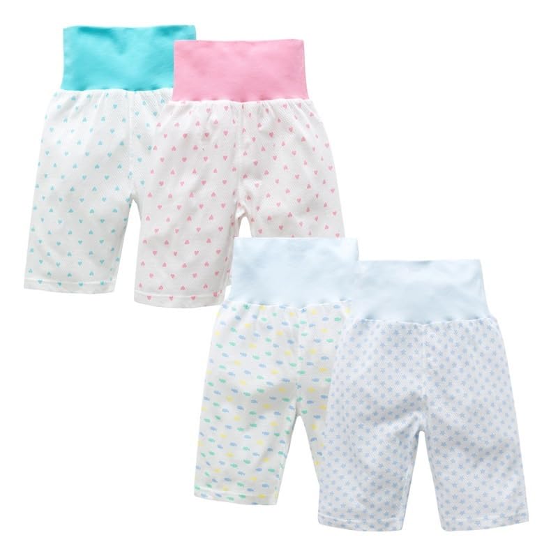 

[ZFZTLYEL] baby pajamas bottom of pants pants pajamas room wear boy boys girls girl nightwear 100% cotton 5/4 length With belly wrap nightwear summer