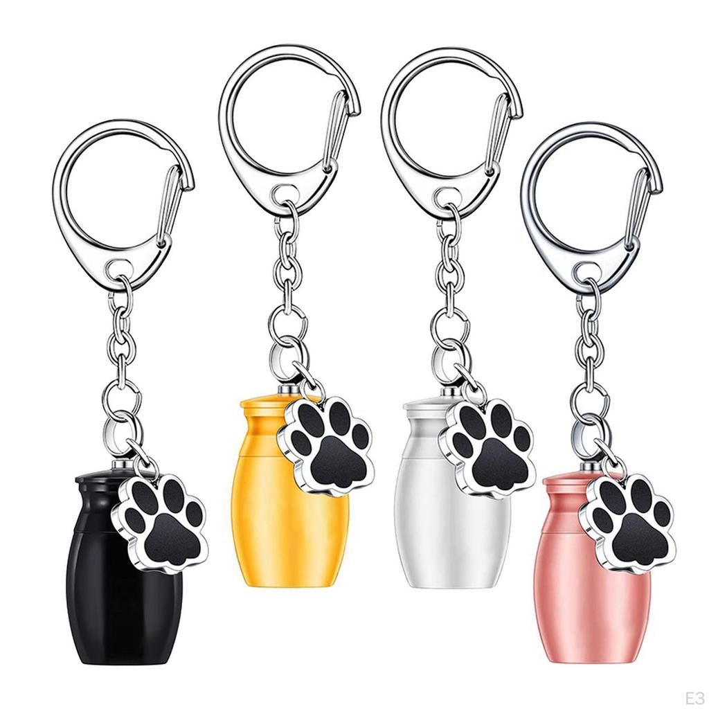Keychain Ash Container Metal Keepsake Cylindrical Box Waterproof Ashes Memorial Cremation