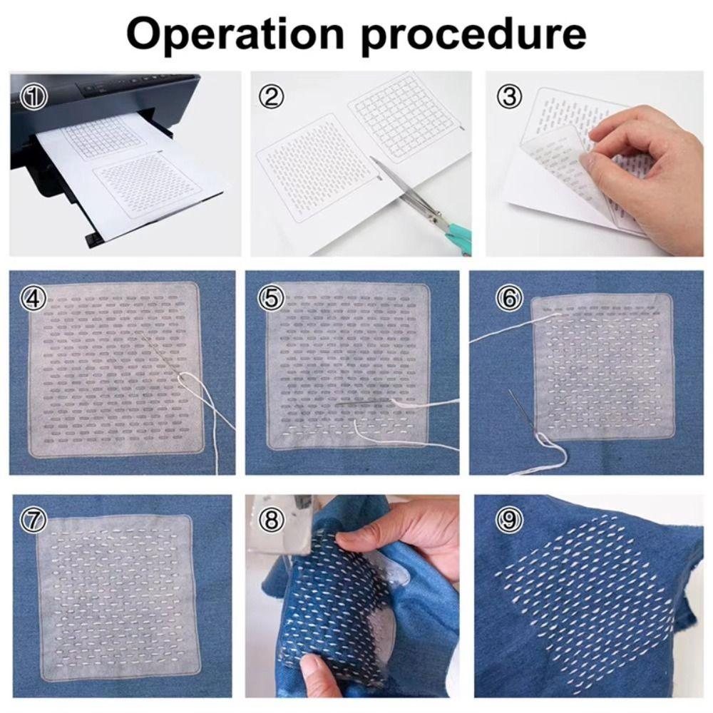 Water Soluble Sashiko Embroidery Beginner Set Hand Quilting Sewing Supplies  for Beginners