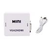 HDTV to AV Converter Box: White Series HDMI/VGA/AV Connector for Game Console to TV