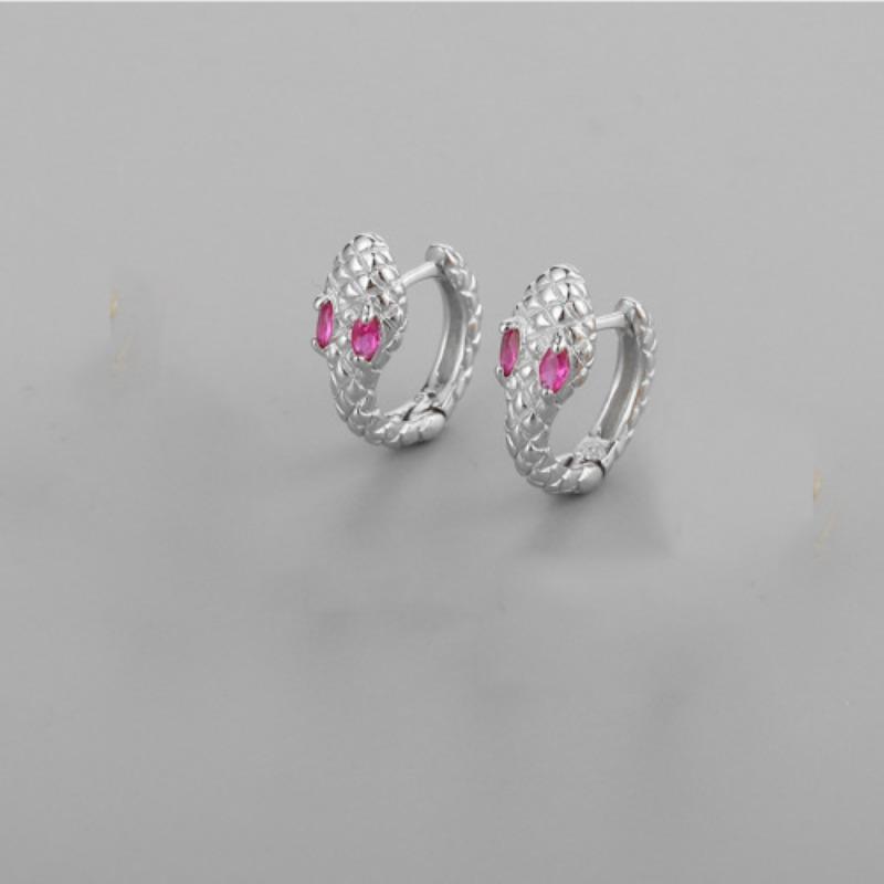 Fashion Snake-shaped Willow Leaf Chain Earrings - Unique and Versatile Ear Jewelry - Heart-shaped Round Beads Ear Decorations