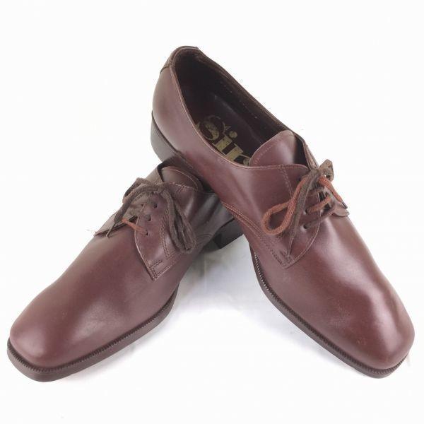 

European Vintage SIR Plain Toe Business Shoes Brown size 43 27.0-27.5 Men s