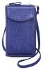 Crocodile-embossed Long Wallet, Women's, Round Zipper, Multi-functional, Large Capacity, Card Storage (navy)