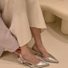Móda Nový Styl Luxusní Dámské Sandály na Vysokém Podpatku Boty se Špičatou Špičkou Sexy Slingback Trend Designérské Společenské Lodičky Sandály Zapatos Mujer