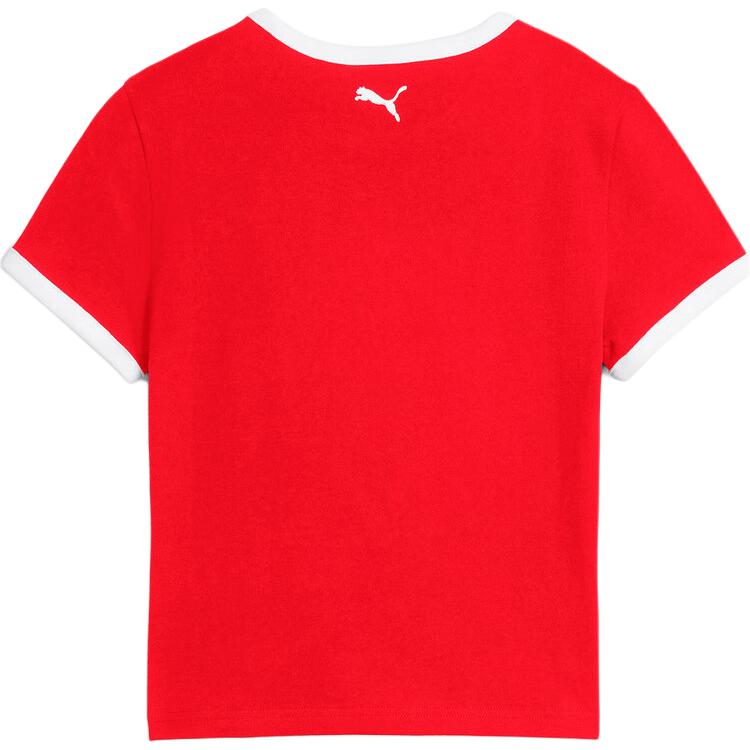 Puma Archive Future Graphic Slim Letter Print Simple Versatile Short Sleeve T-Shirt Women Tops 634053-11