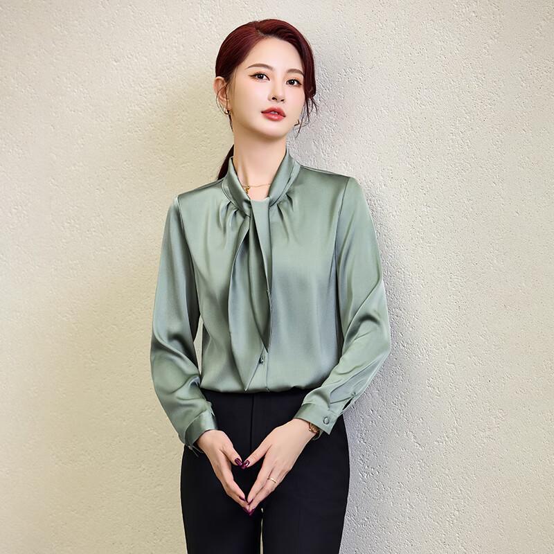 TELUOMAN Women s French Style V-Neck Blouse S