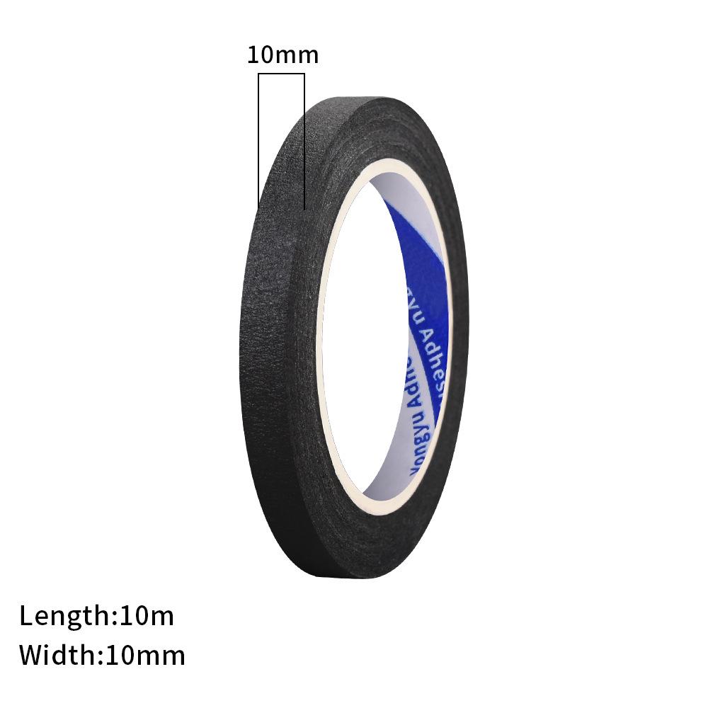 High-Tack Black Crepe Paper Tape for Children's Handmade Painting and Masking