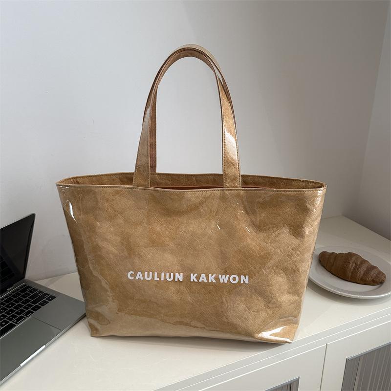 

New Large Capacity Waterproof Shoulder Bag Fashionable Commuter Tote Bag Environmentally Friendly Shopping Bag