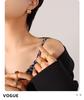 Gold-Plated Retro Half-Round Hollow Ear Studs - European & American Simple Summer Fashion Accessories