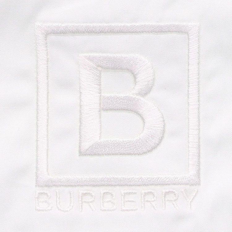 Burberry FW22 Men Logo Embroidery Single-Breasted Short Sleeve Shirt White 80618641