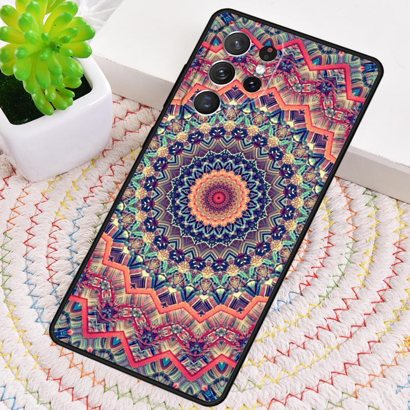 Mandala Flower Totem Silicone Phone Case For Samsung Galaxy note 10 pro S26 S25 S24 S23 S22 S21 Plus S25Ultra Capa Cover