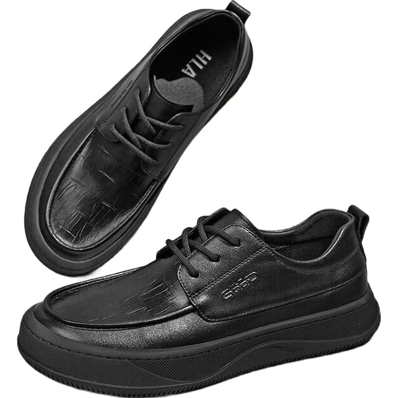 HLA Men s Casual Lace-Up Leather Shoes 41 чёрный