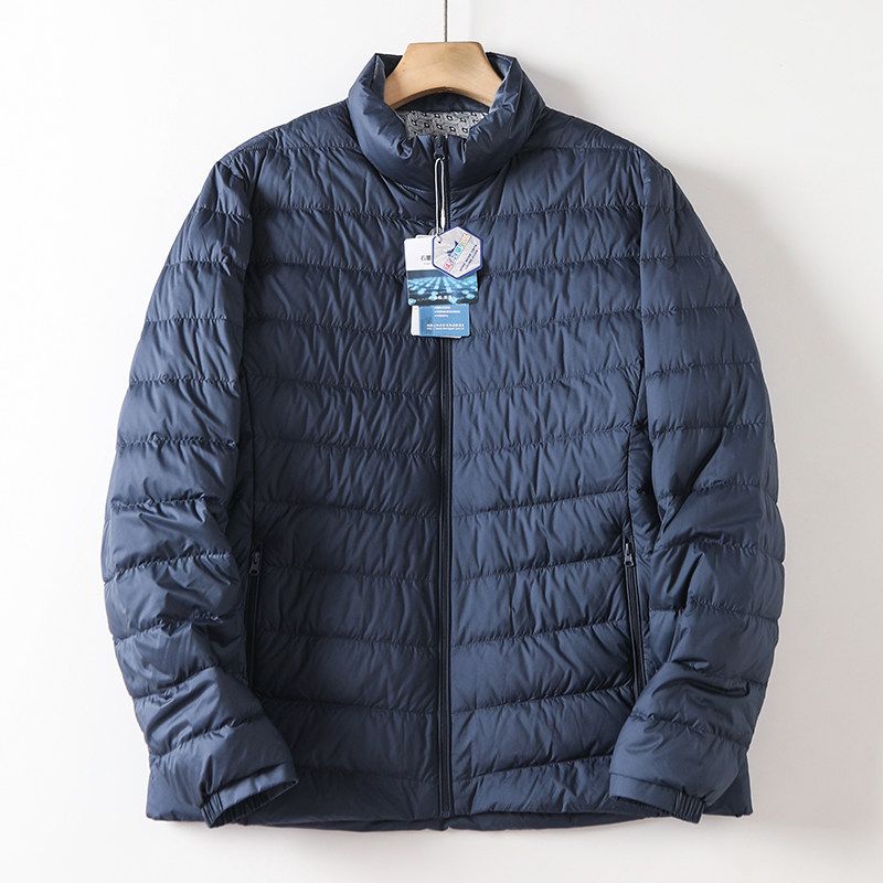 Men's and Women's Couple Style Winter Stand Collar Casual Warm Versatile Everyday White Duck Down Jacket