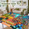 Crystal Velvet Square Rug Custom NamePlants vs. Zombie Pattern Non Slip Home Floor Decor Rug