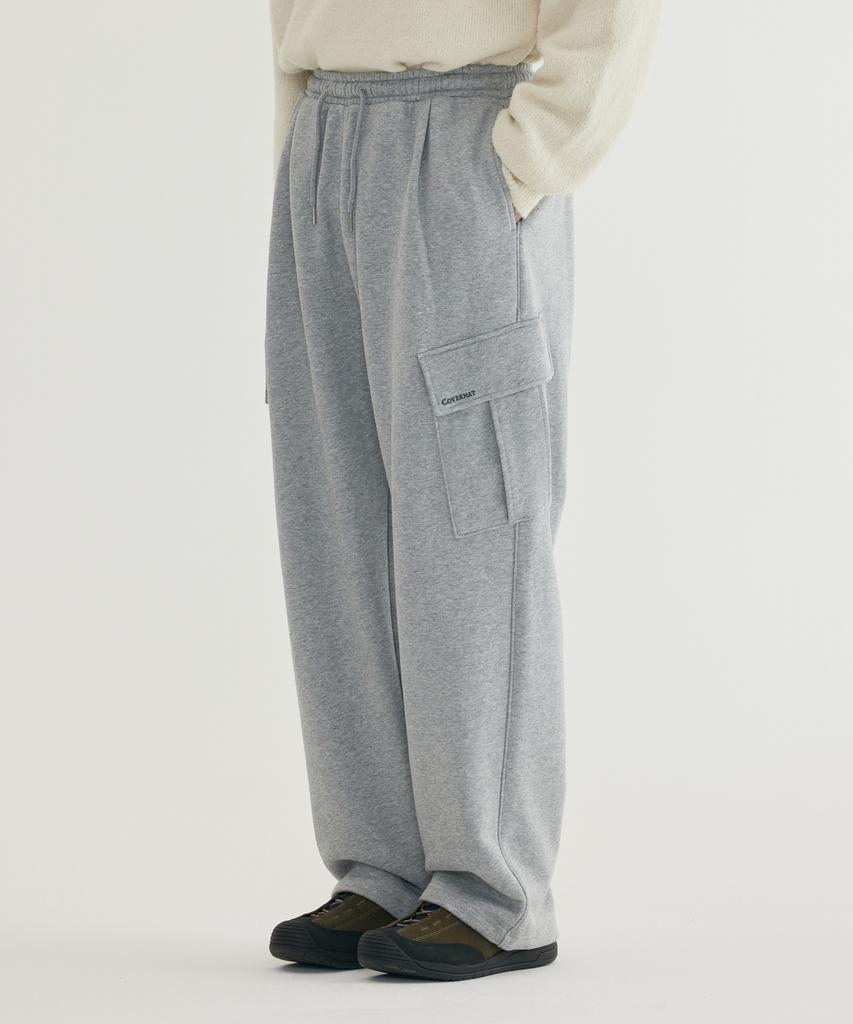 COVERNAT Small Authentic Cargo Sweatpants Melange Gray