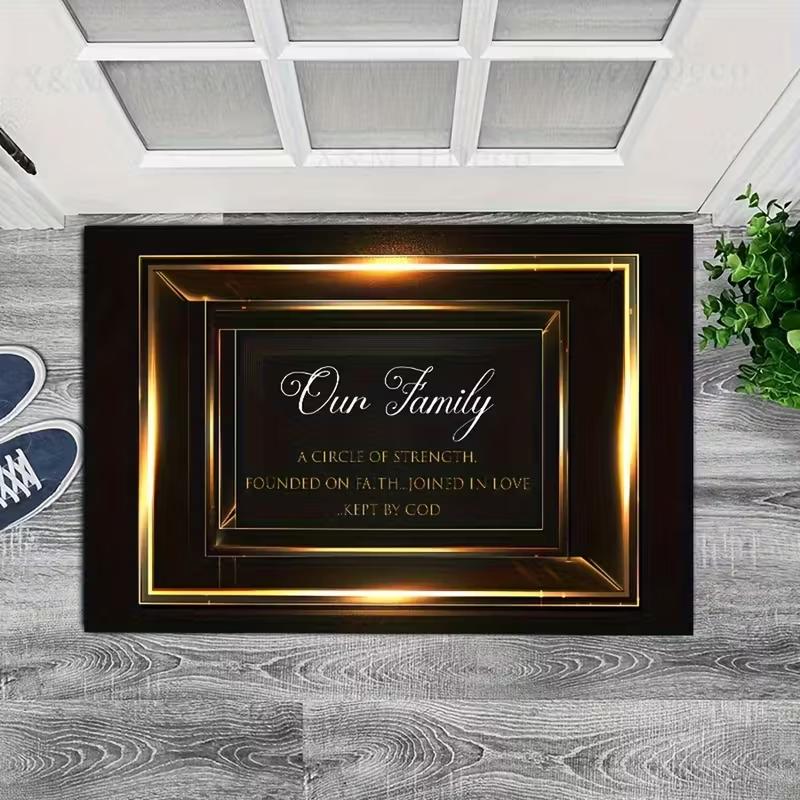 

Modern Style Carpet Door Mat with Neon Colored Home on A Dark Background Bedroom Living Room Home Kitchen Home Decoration Rugs 50X80cm