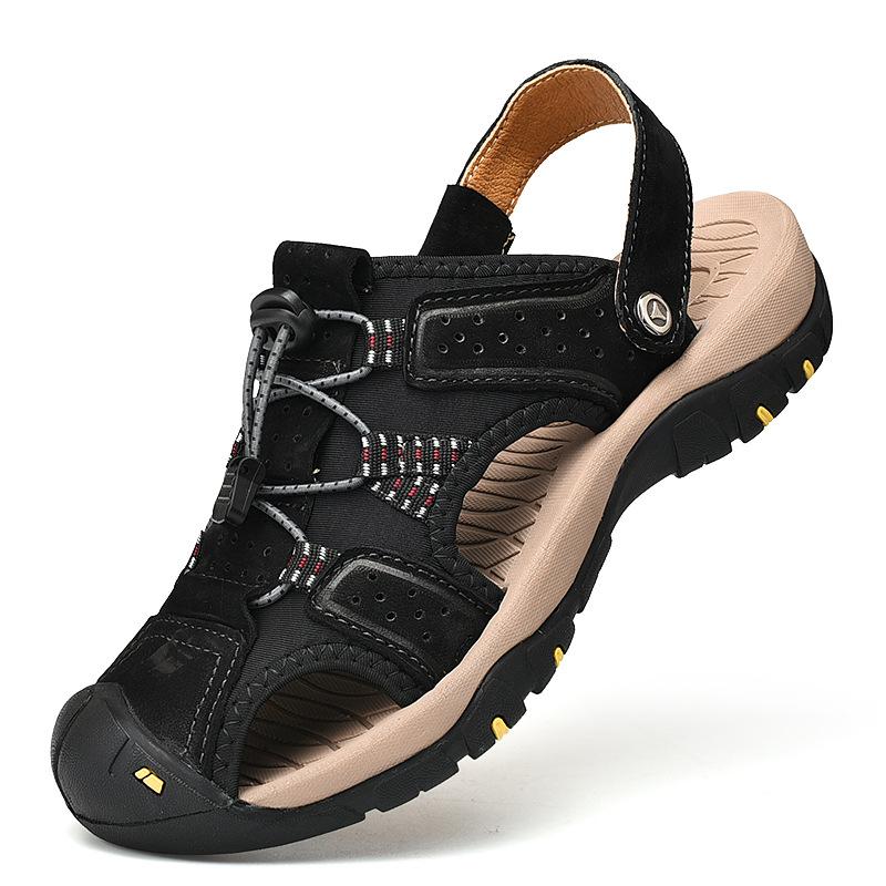 Tamaño grande 38-47 Sandalias casuales al aire libre para hombre Zapatos de vadeo Negro Tamaño grande 38-47 Sandalias casuales al aire libre para hombre Zapatos de vadeo Negro